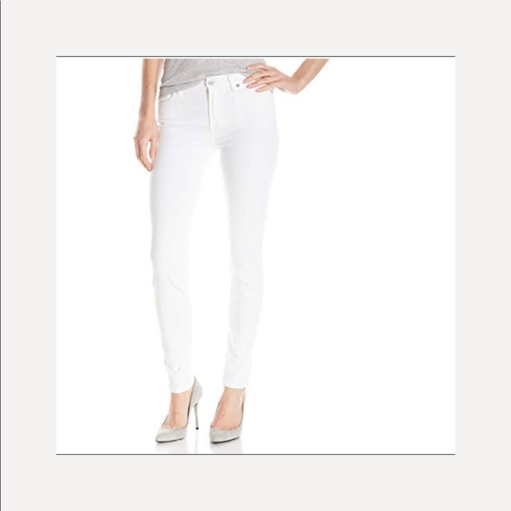 7 For All Mankind White Skinny Jeans